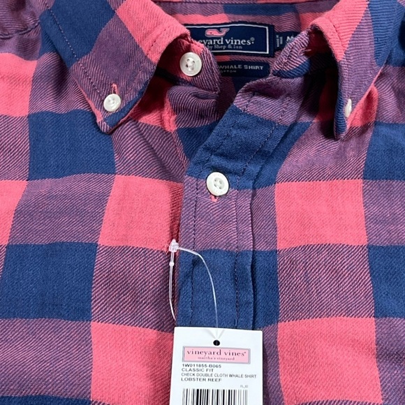 NWT Vineyard Vines Classic Whale Shirt Double Cloth Shirt Jacket Big Gingham - Picture 8 of 13